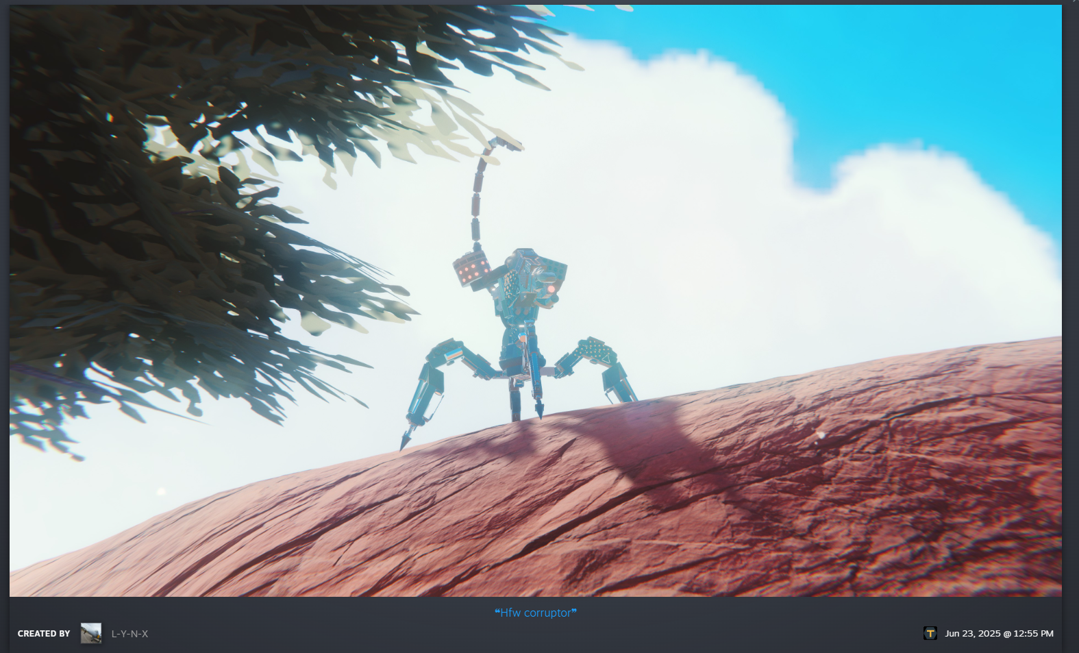 corruptor from Horizon Zero Dawn seen on a hill in Treasure Island